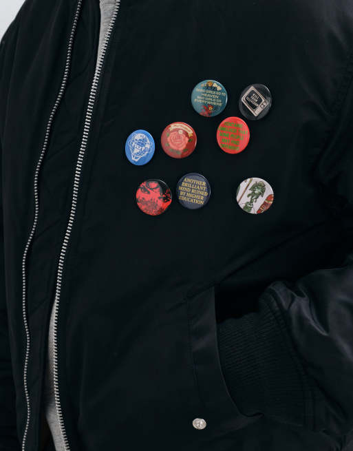 HUF flight jacket with back print in black, 4 of 5