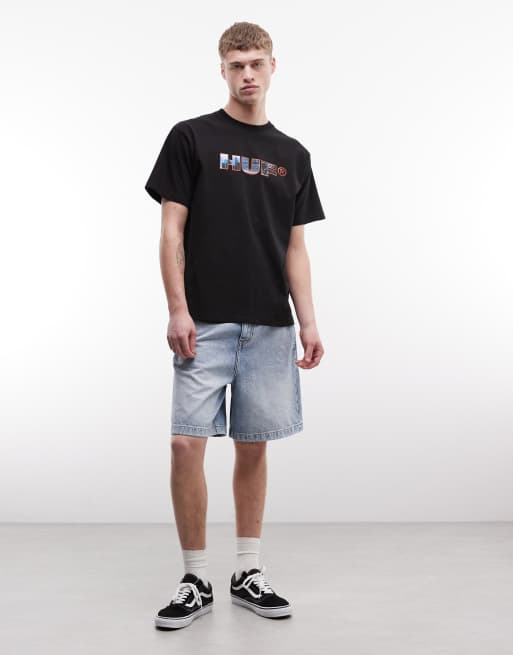 HUF - Flight Path - T-shirt met logoprint in zwart, 2 van 5