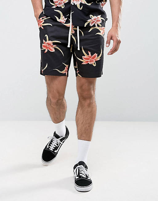 HUF Floral Shorts With Elasticated Waist
