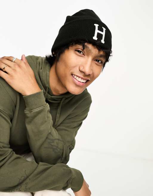 Black huf hot sale beanie