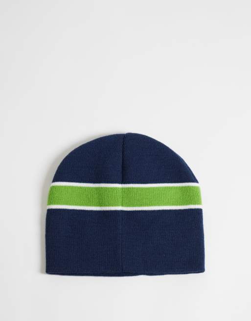 HUF Frequency skull beanie in navy, 3 of 3