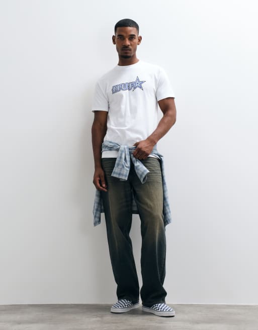 HUF galaxy graphic t-shirt in white, 2 of 5
