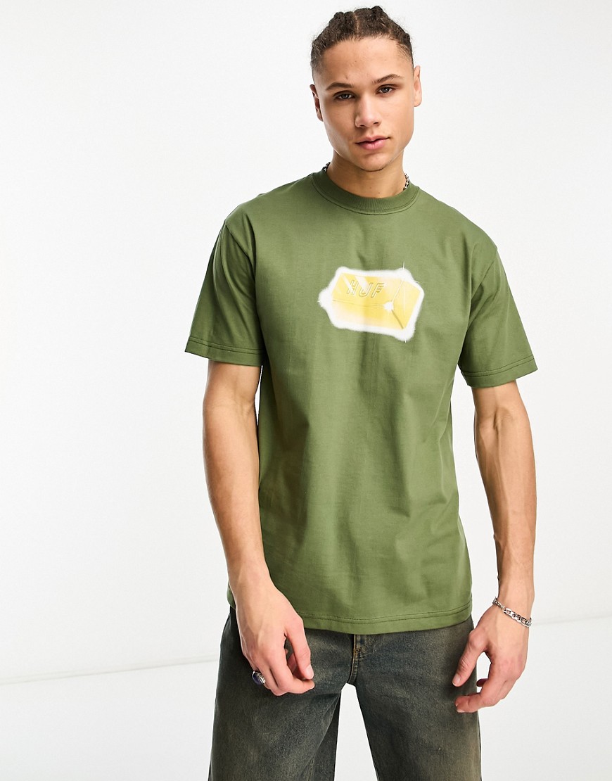 gold standard t-shirt in khaki green with chest print