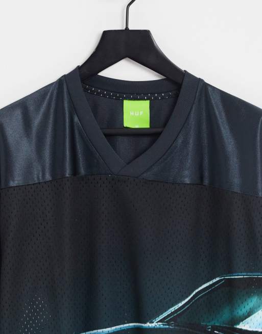 HUF H class print jersey in black | ASOS