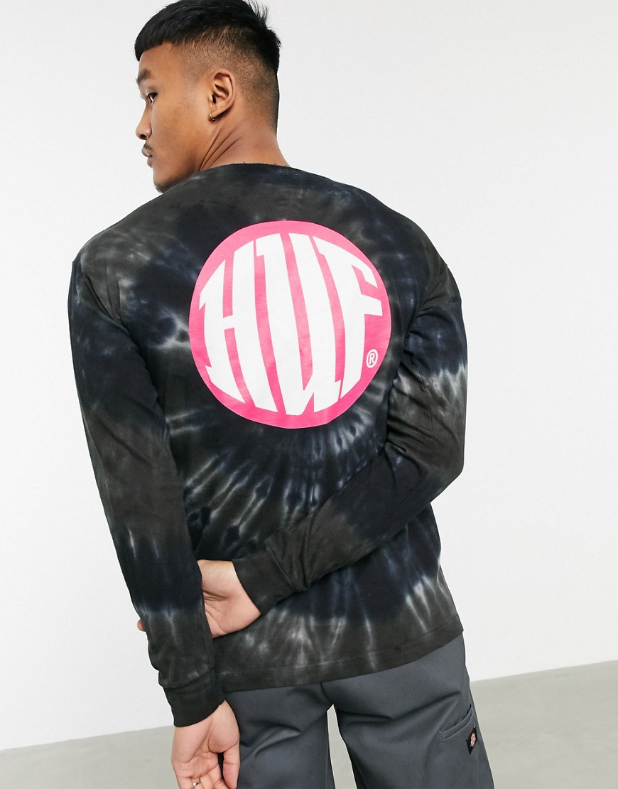 HUF - High Definition - T-shirt a maniche lunghe nera-Nero