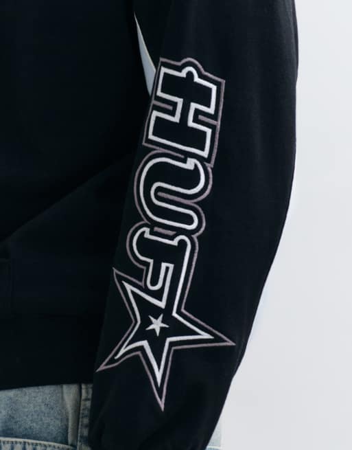 HUF hoodie van zware stof met galaxy in zwart, 5 van 5