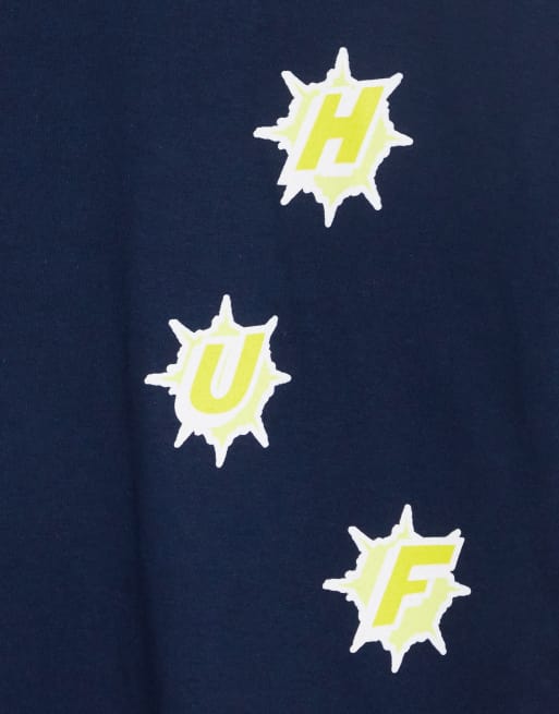 HUF - Infinity Jewel - T-shirt met print in marineblauw, 3 van 4
