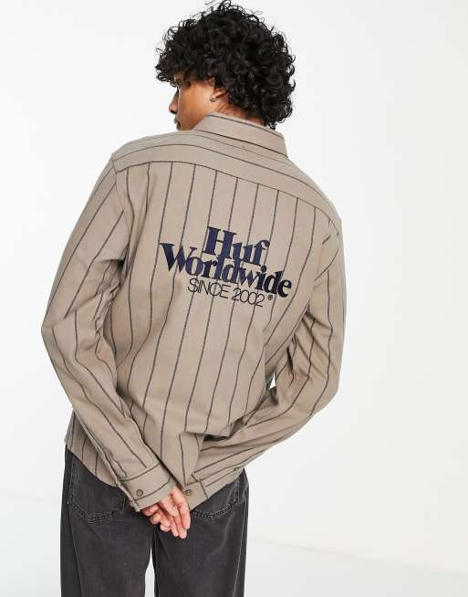 Huf striped clearance shirt long sleeve