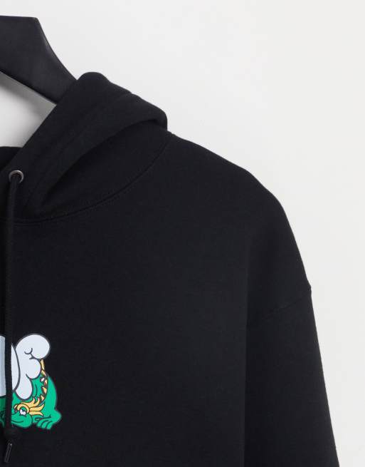 HUF – Kapuzenpullover in Schwarz mit Drachenprint, 4 von 4