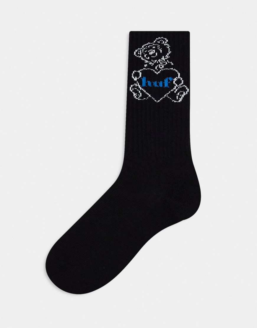 HUF love sucks socks in black