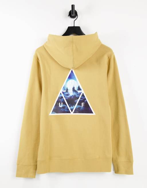HUF - Lupus Noctem - Felpa con cappuccio color cuoio