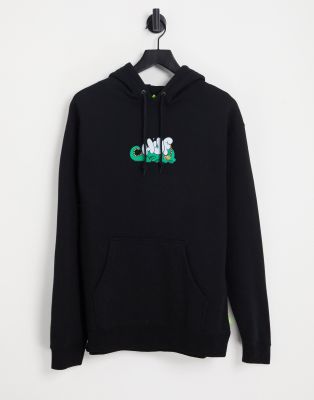 HUF magic dragon print pullover hoodie in black