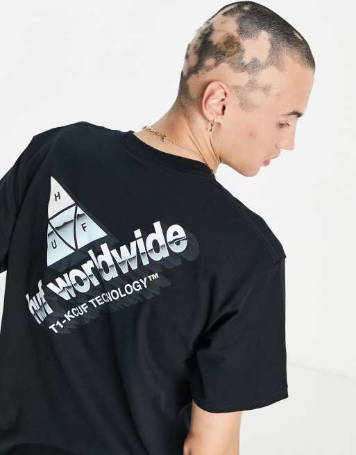 HUF - Peak Tech - T-shirt met print op de achterkant in zwart
