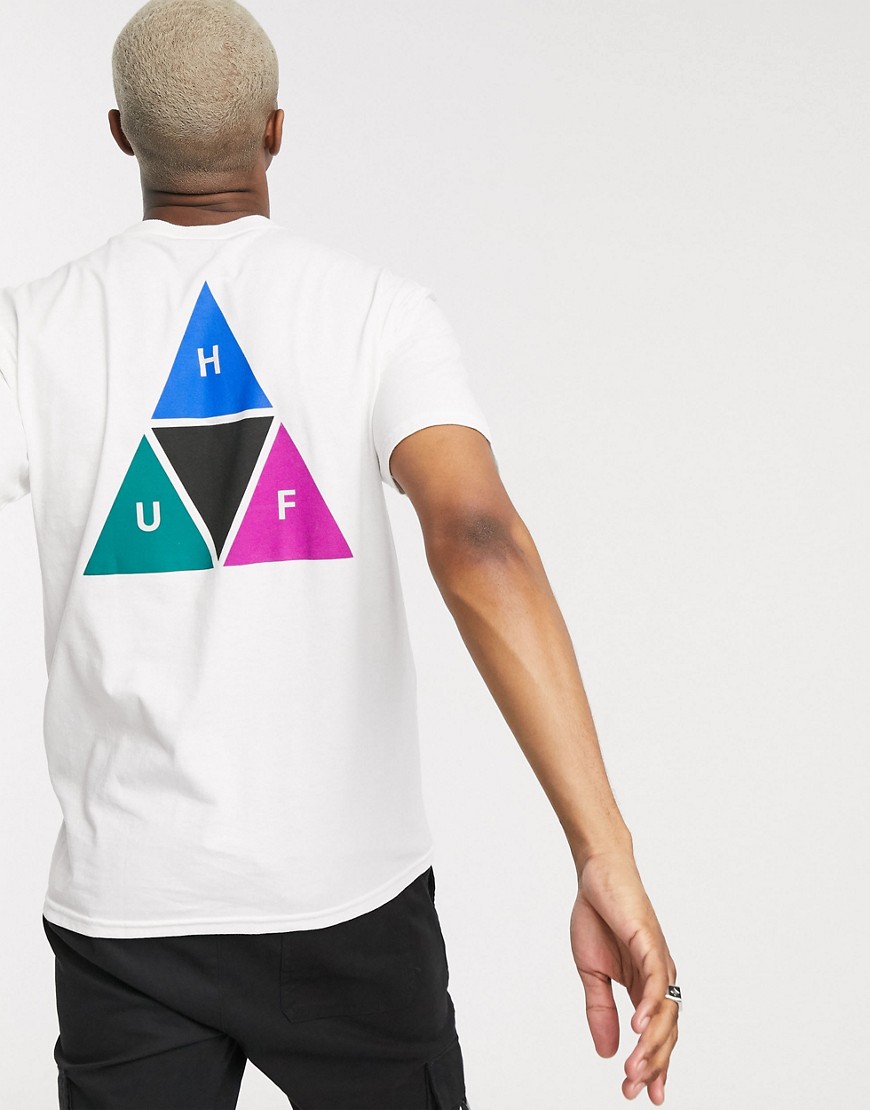 HUF - Prism - T-shirt met driehoekenprint in wit