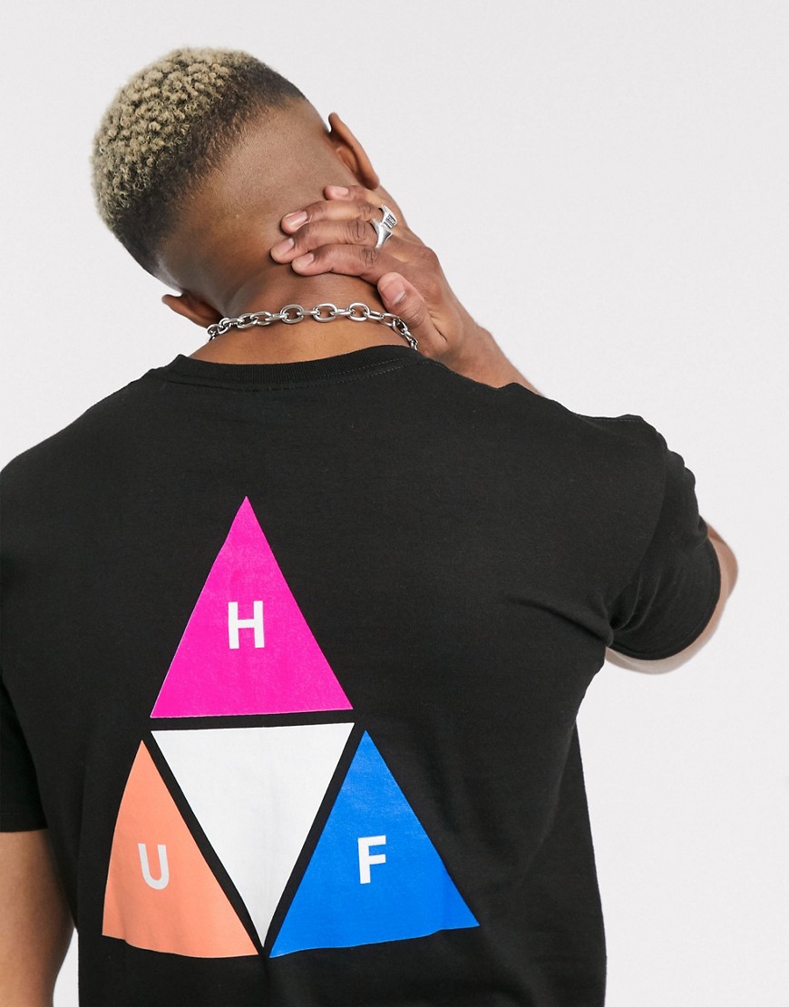 HUF - Prism - T-shirt met driehoekenprint in zwart