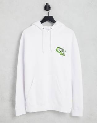 HUF HUF quake print pullover hoodie in white