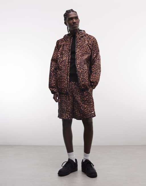 HUF - Rainier - Flerfarvet shell-jakke med leopardprint - Del af sæt, 3 af 5
