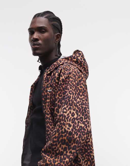HUF - Rainier - Flerfarvet shell-jakke med leopardprint - Del af sæt, 5 af 5