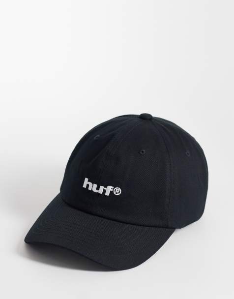 HUF – Schwarze Kappe mit 6 Bahnen und Logo - view 1