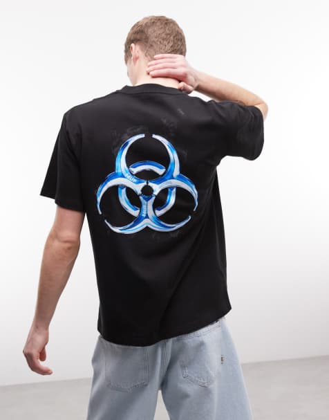 HUF sector logo t-shirt with back print in black