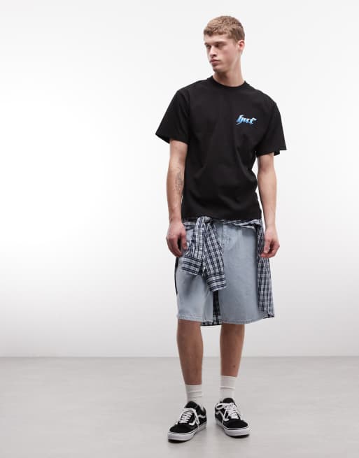 HUF sector logo t-shirt with back print in black, 2 of 5
