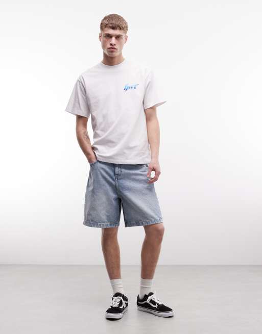 HUF sector logo t-shirt with back print in white, 3 of 5