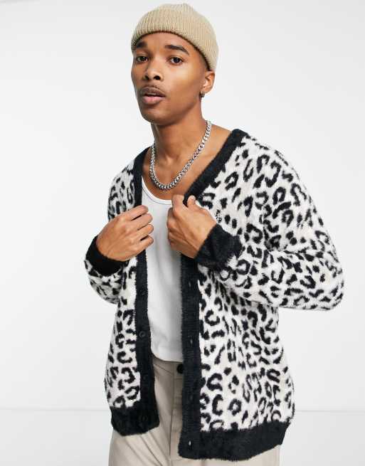 Snow leopard store print sweater