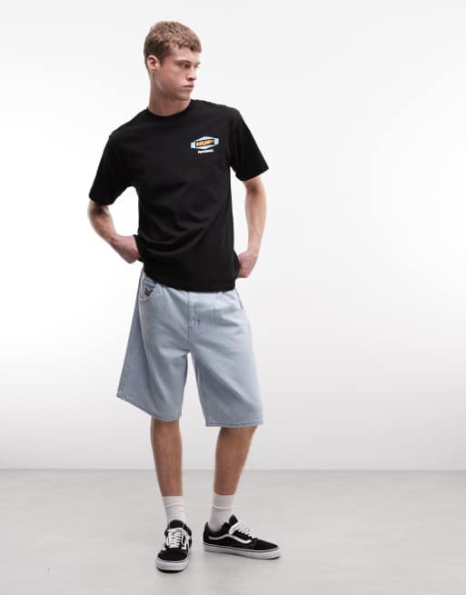 HUF - Spark It Up - Sort T-shirt med grafisk logo og print på ryggen, 4 af 5