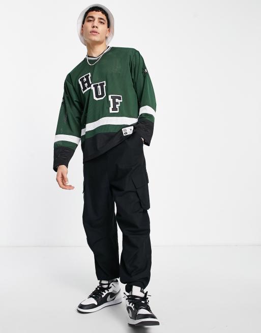 HUF Star Green & White Hockey Jersey