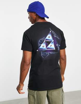 HUF HUF storm back print t-shirt in black