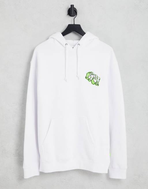 HUF - Sweat à capuche avec imprimé tremblement de terre - Blanc