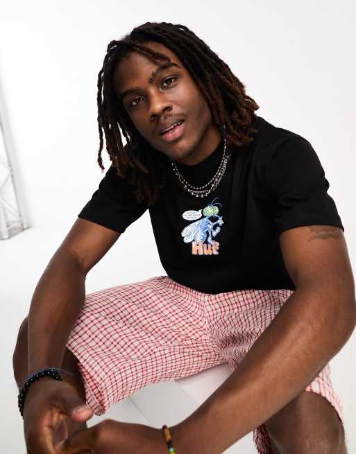 HUF - T-shirt à manches courtes avec imprimé positionné sur la poitrine - Noir