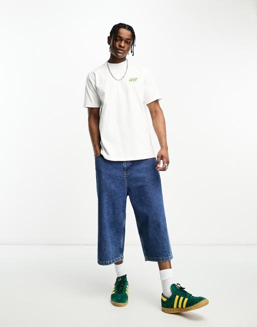 HUF - T-shirt bianca con stampa sul davanti e sul retro, 4 di 4
