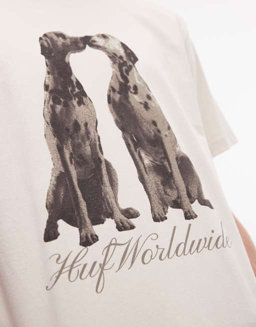 HUF – T-Shirt in Bleach mit Dalmatiner-Print, 4 von 5
