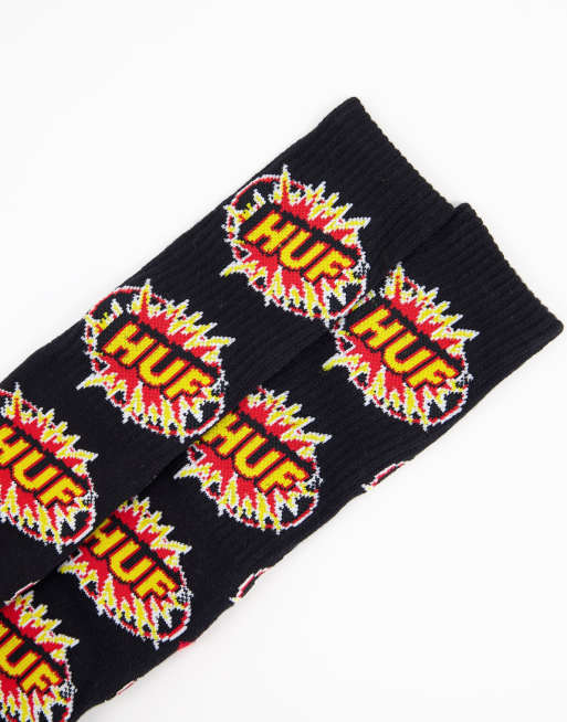 HUF TNT logo socks in black, 4 of 4