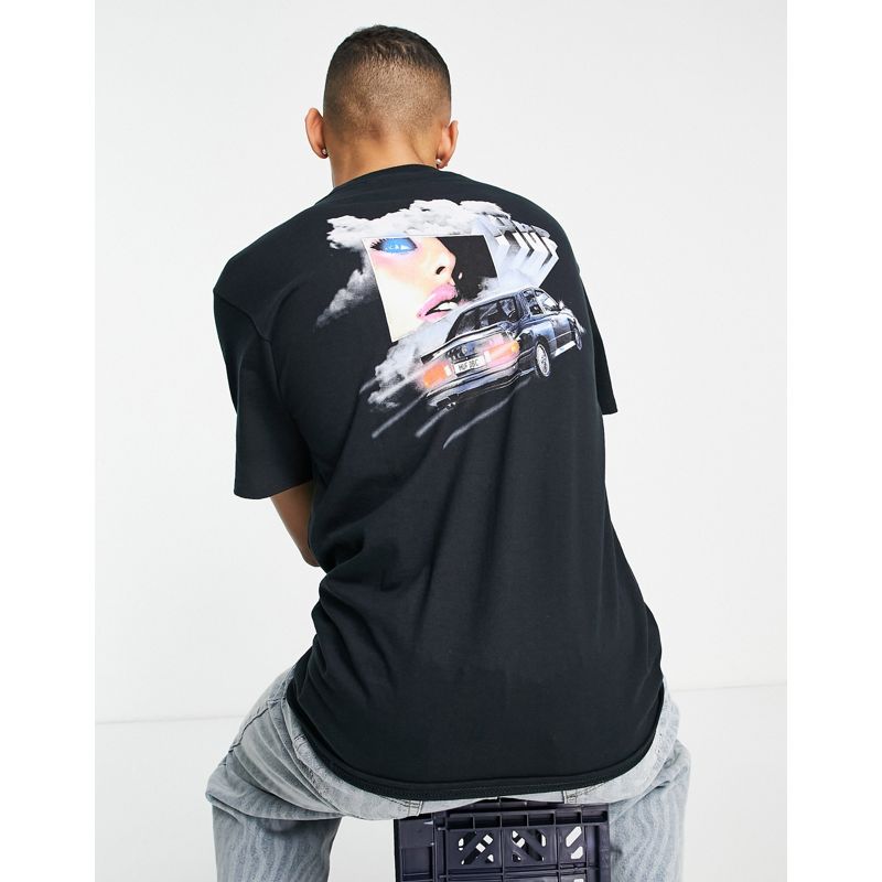 Uomo T-shirt e Canotte HUF - Triple Beam Dream - T-shirt nera con stampa sul retro