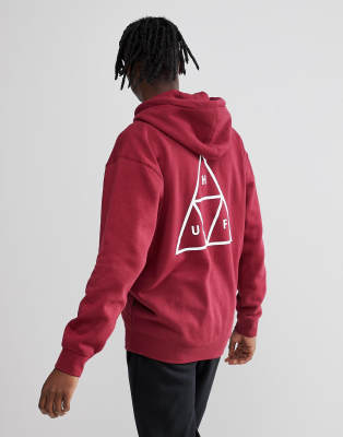 huf burgundy hoodie