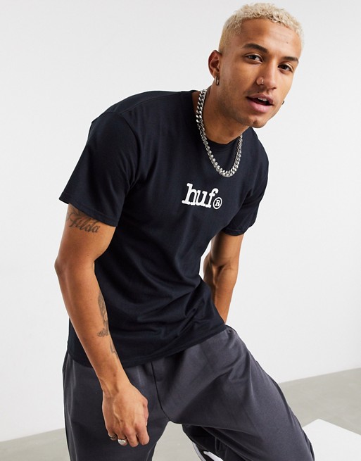 HUF type t-shirt in black