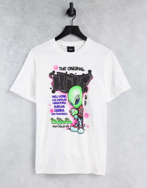 HUF – Ufo – T-Shirt in Weiß 
