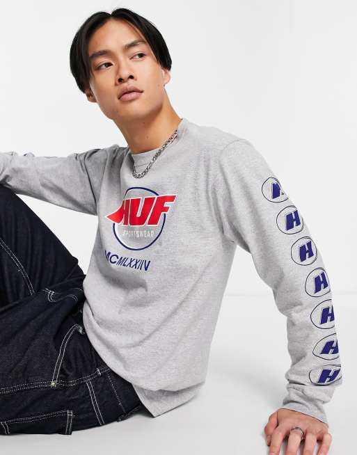 HUF - Warm Up - Top a maniche lunghe grigio