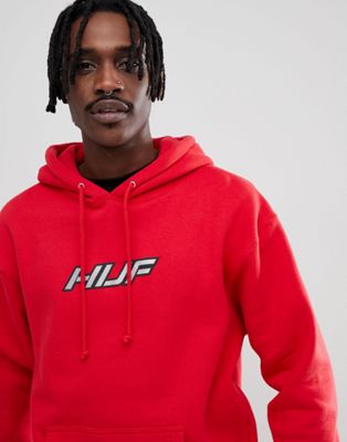 red huf hoodie