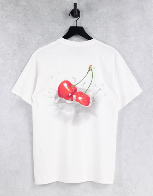 Huf Wet Cherry Back Print T Shirt In White Asos 0618