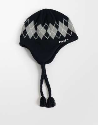 Huf Wilson Braided Beanie In Black