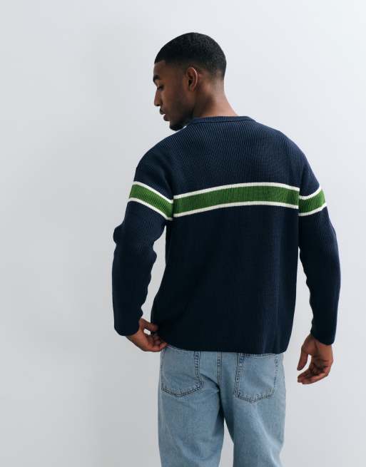 HUF Winnfeild jersey de punto en azul marino, 5 de 5