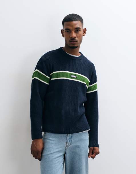 HUF Winnfeild knitted jumper in navy - view 1