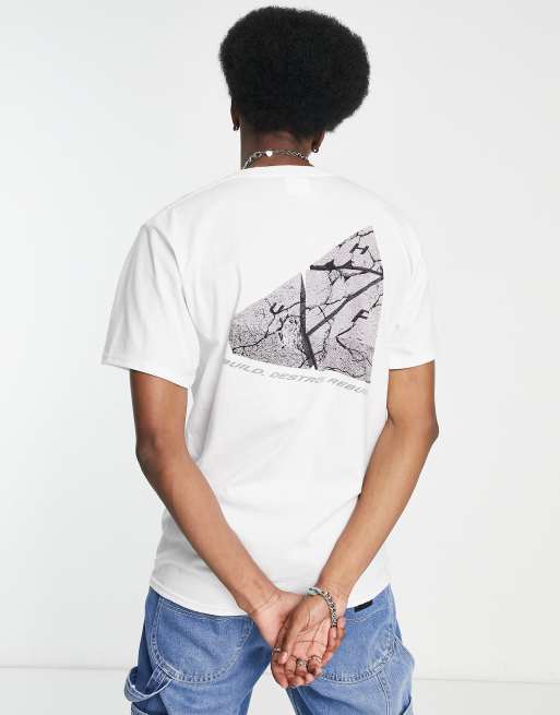 HUF - Withstand - T-shirt met korte mouwen in wit met print op de borst en rug