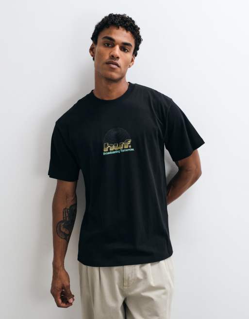 HUF Worldwide Network graphic t-shirt in black, 3 of 5