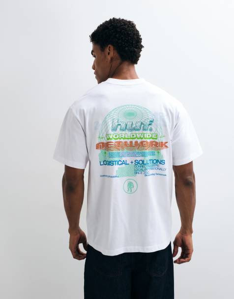 HUF Worldwide Network grpahic t-shirt in white - view 1