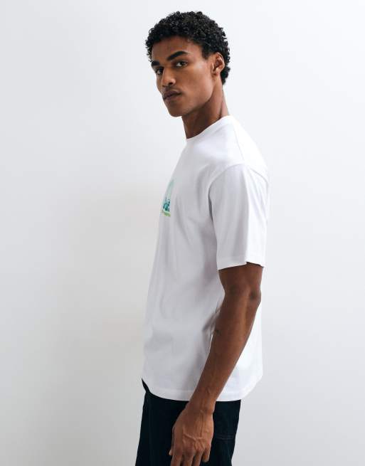 HUF Worldwide Network grpahic t-shirt in white, 5 of 5
