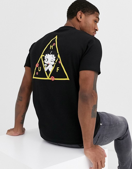 HUF x Betty Boop Triple Triangle t-shirt in black